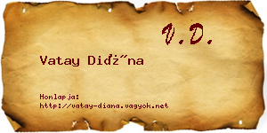 Vatay Diána névjegykártya